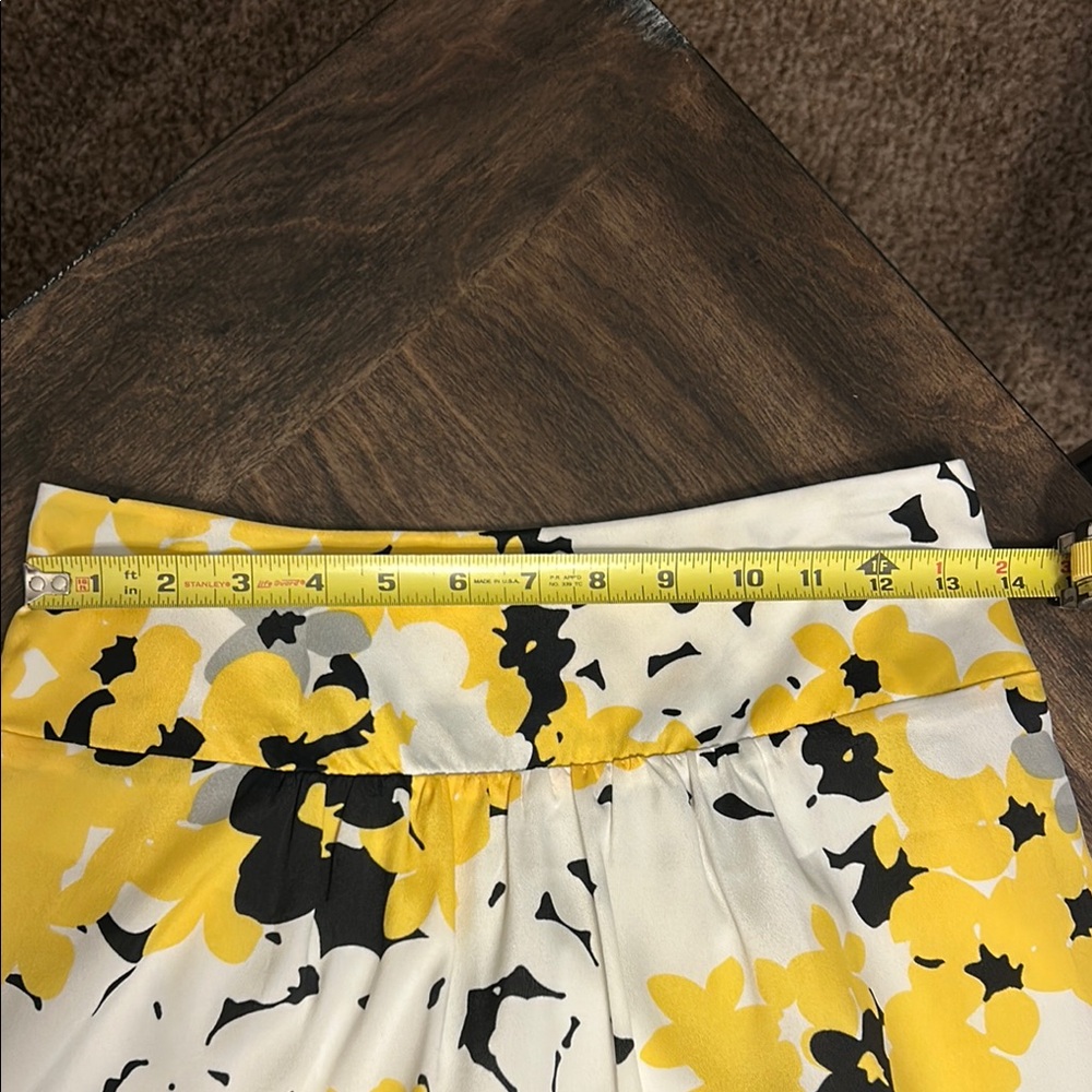 New York & Company Yellow and Black Floral Maxi Skirt - Picture 4 of 13